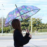 TOMO Stained Glass Umbrella Cat And Butterfly (Purple) (365g) - LOG-ON