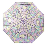 TOMO Stained Glass Umbrella Cat And Butterfly (Purple) (365g) - LOG-ON