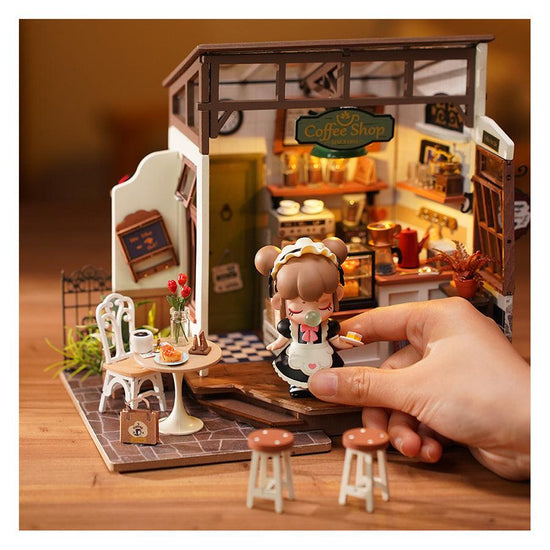 ROBOTIME Rolife No.17 Café Miniature House Kit - LOG-ON