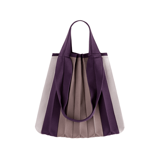 PLEATSMAMA PM11ZW-SB05 2Way Shopper Bag Purple - LOG-ON
