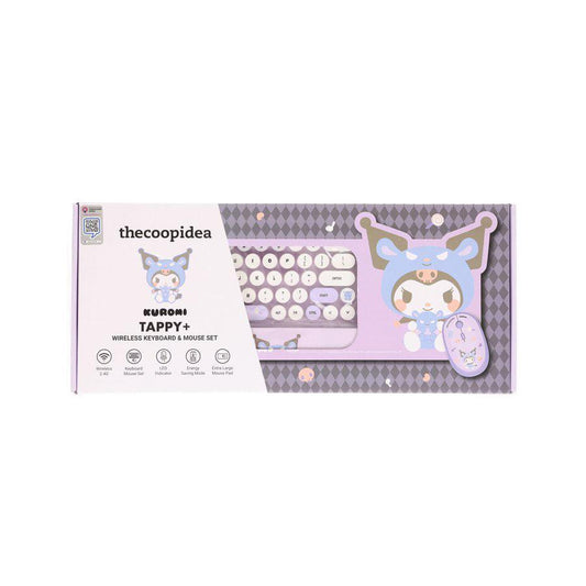 THECOOPIDEA Thecoopidea X Sanrio Tappy+ Wireless Keyboard & Mouse Set Kuromi - LOG-ON
