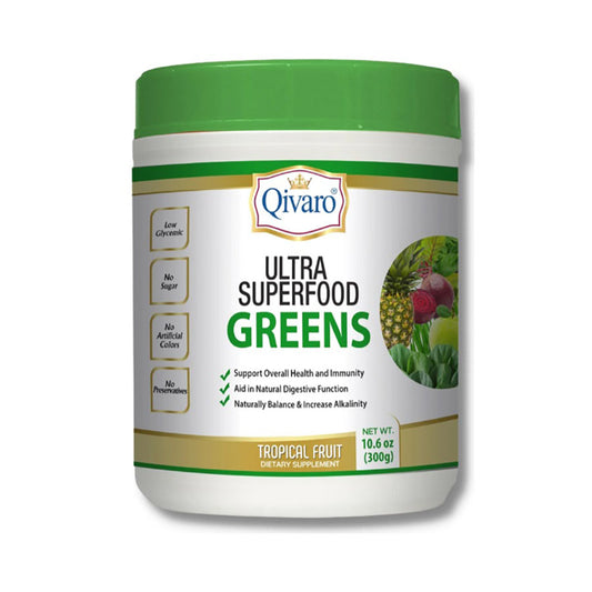 QIVARO Superfood Greens - Tropical Fruit  (300g)
