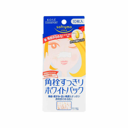 Kose Softymo White Pack for Nose 10 Sheets - LOG-ON