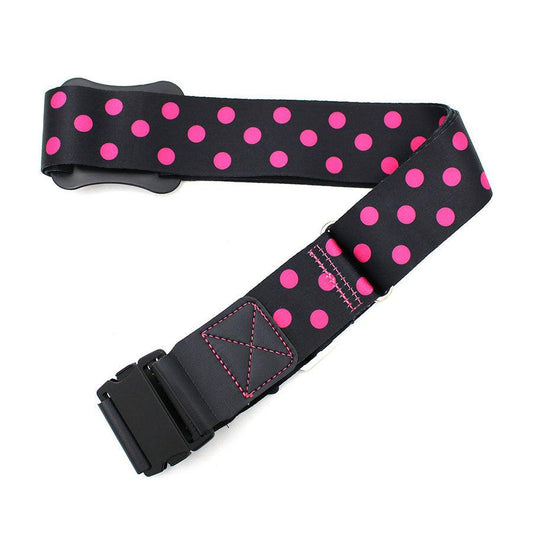 SIFFLER Luggage Belt Dot Black & Pink (1600g) - LOG-ON