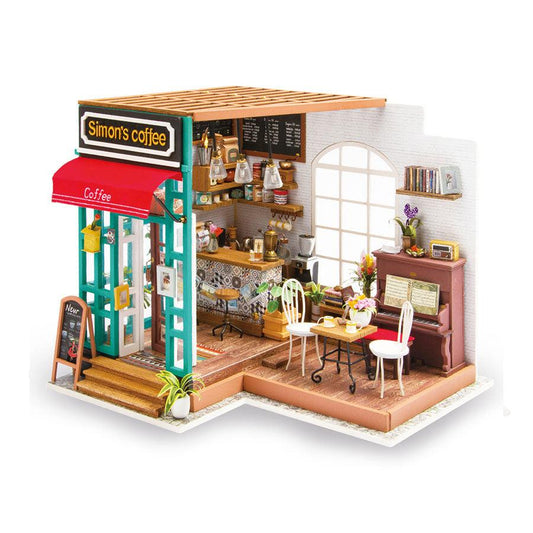 ROBOTIME Rolife Simon's Coffee Shop DIY House - LOG-ON