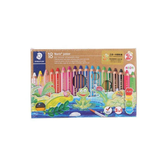 STAEDTLER Noris Junior 3-In-1 Coloring Pencil 18 Color - LOG-ON