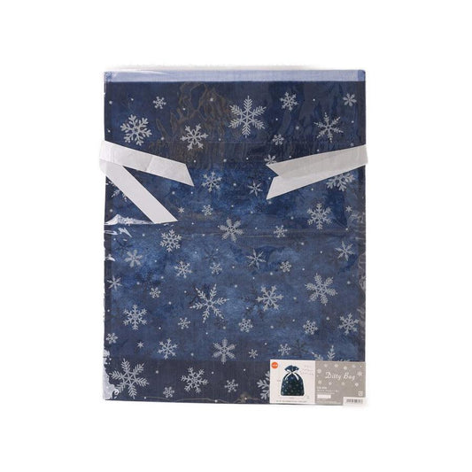 TSUTSUMU Xmas Grab Bag 40X12X50cm - Snowflake Blue - LOG-ON