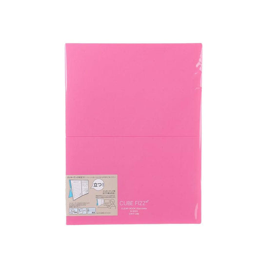 LIHIT LAB Cube Fizz Clear Book Stand Type A4S 20's - Pink
