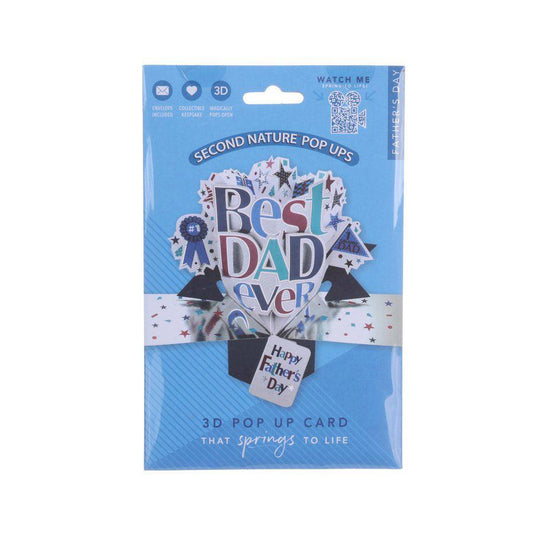 SECOND NATURE Father's Day Card Pop Up - Best Dad - LOG-ON
