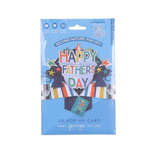 SECOND NATURE Father's Day Card Pop Up - Stripe - LOG-ON