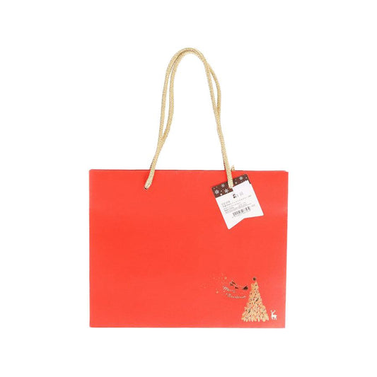 TSUTSUMU Xmas Paper Bag 26X12X21cm - Small Tree Red (100g) - LOG-ON