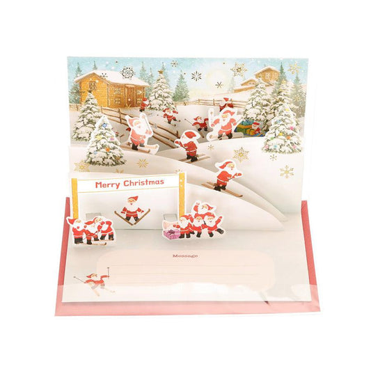 APJ Xmas Card Pop Up - Santa Ski (15g) - LOG-ON
