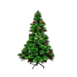 GOLDED SEVEN Xmas Tree 4ft Hinged (114T/Pine/MTL Stand/Tree Skirt) - LOG-ON