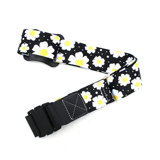SIFFLER Luggage Belt Modern Flower Black/White (160g) - LOG-ON