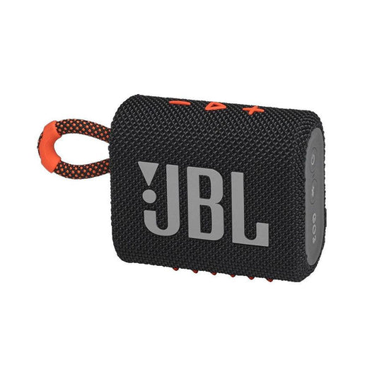 JBL GO 3 Portable Waterproof Speaker Black/Orange - LOG-ON