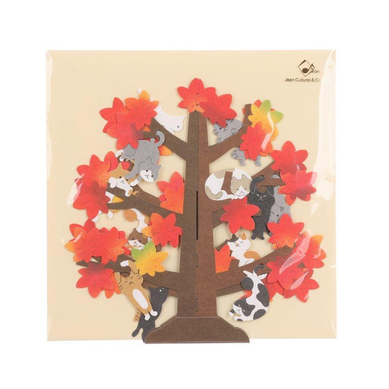 SANRIO Autumn Card Pop Up - Maple Tree Cats - LOG-ON