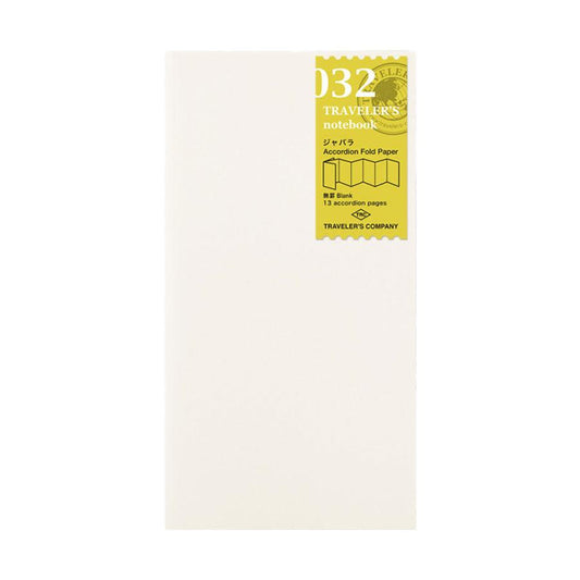TRAVELER'S NOTEBOOK TN R032 Accordion Fold Paper Refill (36g) - LOG-ON