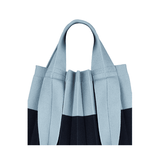 PLEATSMAMA PM11ZW-SB05 2Way Shopper Bag Navy - LOG-ON