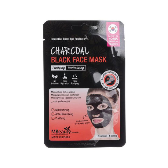 MBEAUTY COSMETICS Detox Charcoal Black Face Mask 1pc (23mL) - LOG-ON