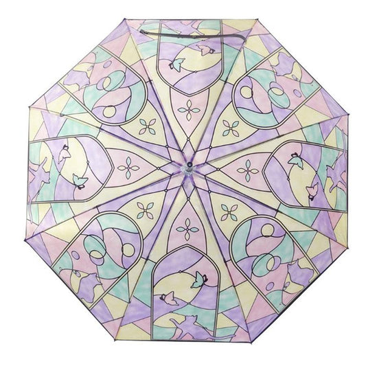 TOMO Stained Glass Umbrella Cat And Butterfly (Purple)  (365g)