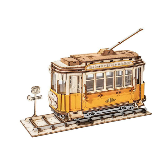 ROBOTIME ROKR Tramcar Wooden Puzzle - LOG-ON