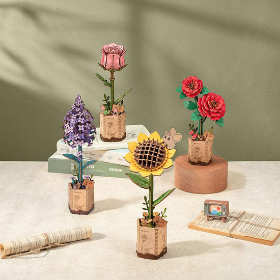ROBOTIME Roka Wooden Puzzle Sunflower - LOG-ON