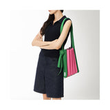 PLEATSMAMA PM23ZUCB032 New Cross Bag- Pink Green - LOG-ON