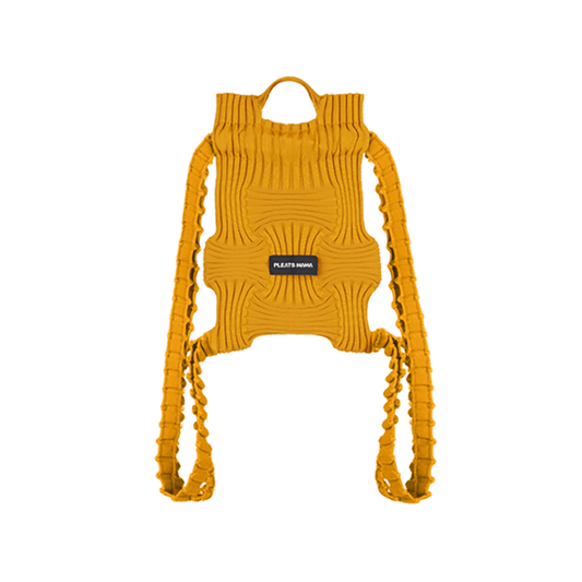 PLEATSMAMA PM22ZWMK010 Mini Bow Backpack-Mustard - LOG-ON