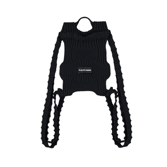 PLEATSMAMA PM22ZWMK010 Mini Bow Backpack-Black - LOG-ON