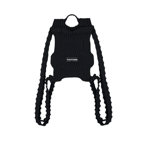 PLEATSMAMA PM22ZWMK010 Mini Bow Backpack-Black - LOG-ON