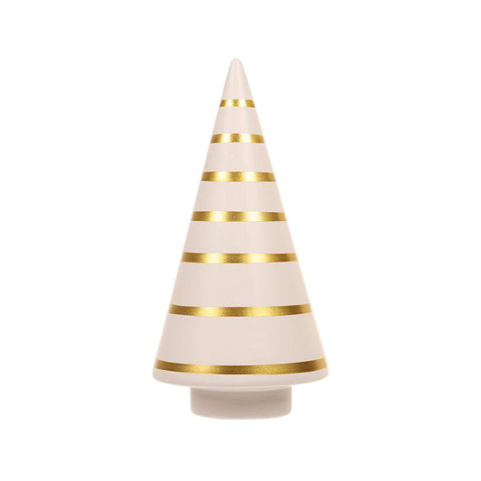 JLINE Xmas Tree Ceramic 24cm 2 pcs - Gold/White - LOG-ON