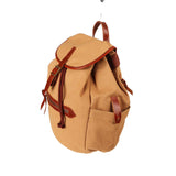 MMOB Leo Canvas Leather Backpack Khaki - LOG-ON