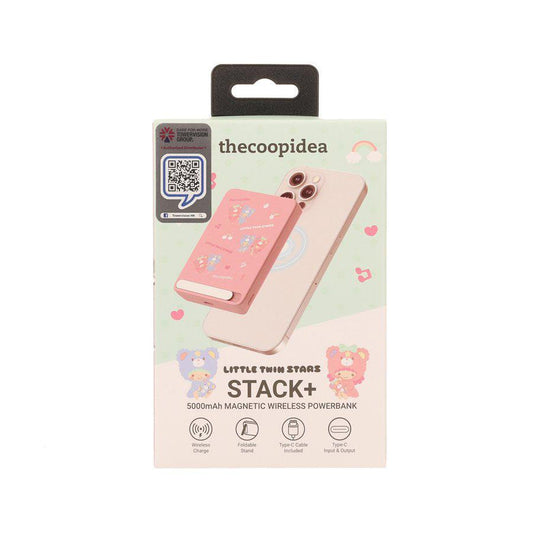 THECOOPIDEA Thecoopidea X Sanrio STACK+ Magnetic Wireless 5000mAh Powerbank Little Twin Star - LOG-ON