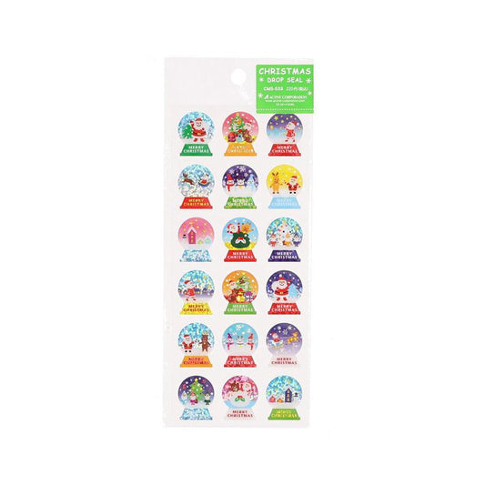 ACTIVE CORP Xmas Stickers - Snow Globe Colorful (5g) - LOG-ON