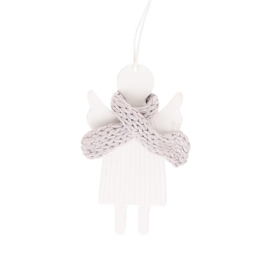 NANKAI TSUSHO Xmas Porcelain Ornament Winter Friends 10cm - Angel (25g) - LOG-ON