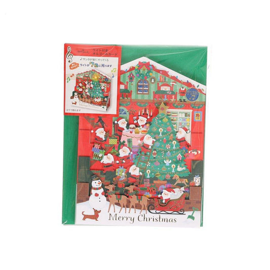 HALLMARK Xmas Card Light & Music Pop Up - Santa Home (52g) - LOG-ON