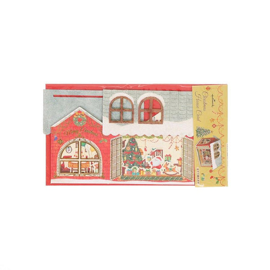 HALLMARK Xmas Card Pop Up - Santa House (20g) - LOG-ON