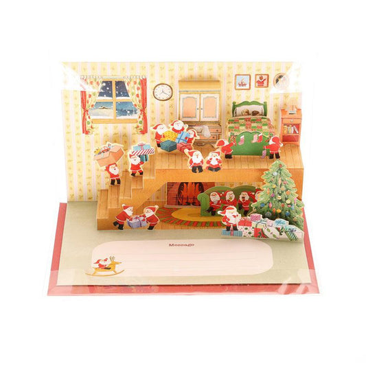 APJ Xmas Card Pop Up - Santa Home (15g) - LOG-ON