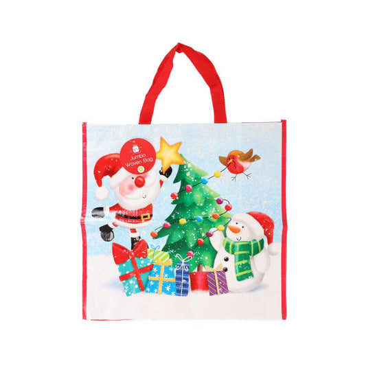 GIFTMAKER Xmas Paper Bag Jumbo 45X45cm - Cute Santa - LOG-ON