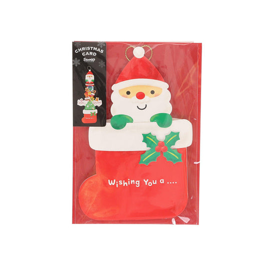 SANRIO Xmas Card Pop Up - Santa & Xmas Socks - LOG-ON
