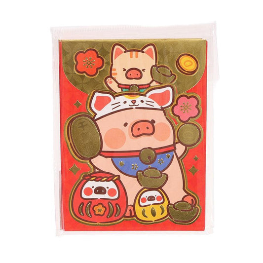LULU THE PIGGY Lulu The Piggy CNY Red Packet 8pcs - LOG-ON