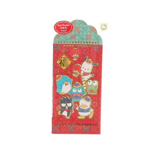 SANRIO CNY Red Packet 16X9cm 8pcs - Sanrio Character Red - LOG-ON