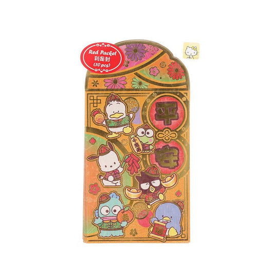 SANRIO CNY Red Packet 12X8cm 10pcs - Sanrio Character Gold - LOG-ON