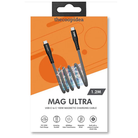 THECOOPIDEA Mag Ultra 1.2M Magnetic Type C To C Cable Black
