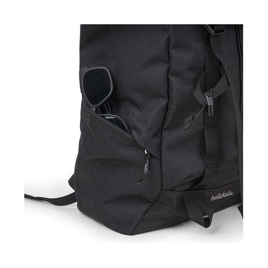 HELLOLULU Gio Utility Flap Backpack L Char.Black - LOG-ON
