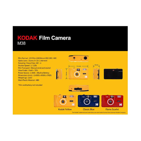 Kodak M38 Reloadable Camera (Classic Blue) - LOG-ON