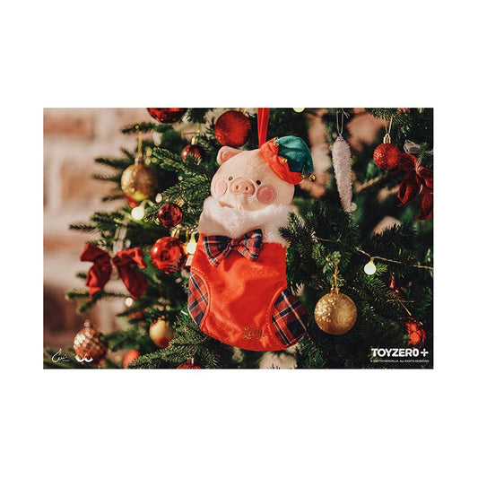 TOYZEROPLUS LuLu the Piggy X'Mas Christmas Sock - LOG-ON