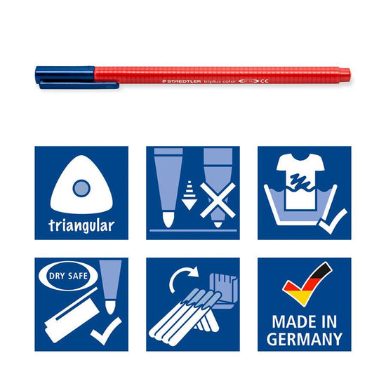 STAEDTLER Triplus Fibre Tip Pen 10 Color - LOG-ON