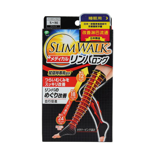 SLIMWALK Compression Lymphatic Massage Socks-Long, S-M - LOG-ON