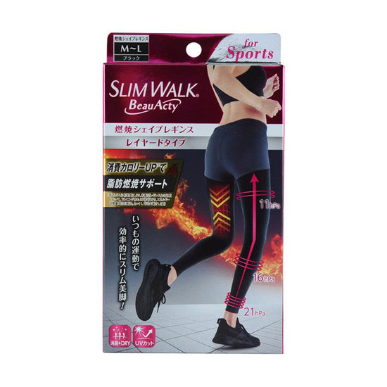 SLIMWALK Compression, Shape Legging for Sports, Black M-L - LOG-ON